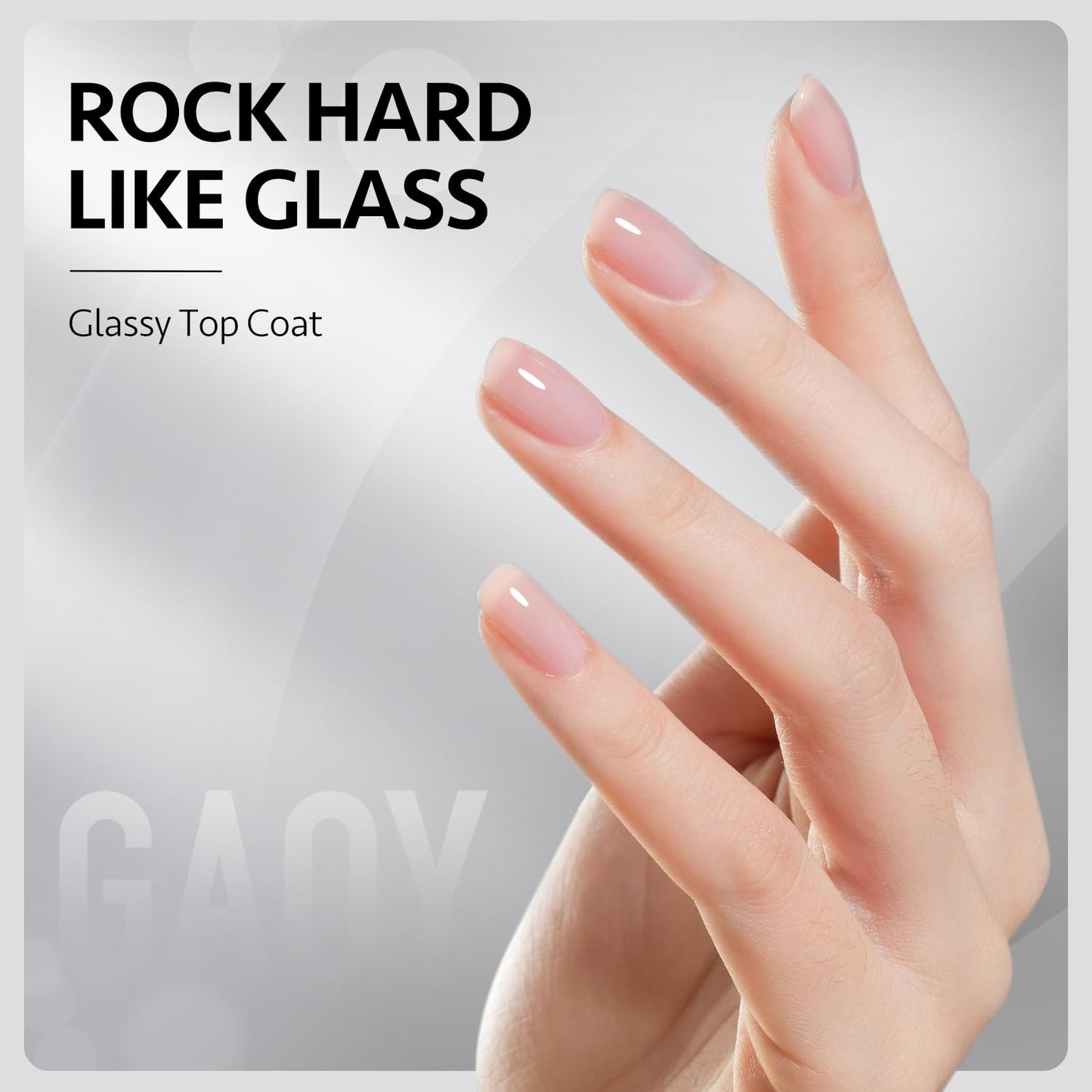 GAOY Gel Top Coat, Builder Gel and Base Coat Set, 3 Pcs 16ml Clear Glossy No Wipe Combination for UV Light Cure Gel Nail Polish