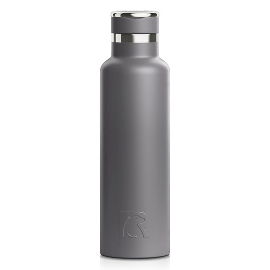 RTIC 20oz Journey Bottle Metal Stainless Steel Vacuum Insulated, BPA Free, Reusable, for Water, Hot and Cold Drinks, Travel, Sports, Camping, Graphite