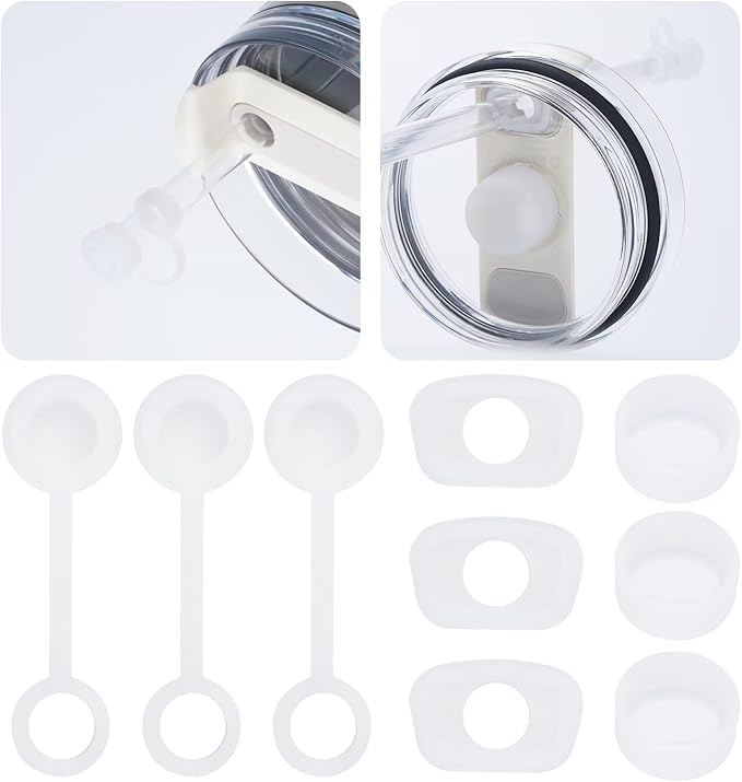 9-Pack Silicone Straw Covers, FARANAP TM Stanley Cup Accessories, Reusable Straw-fitted Beverage lids Compatible with Stanley Cups H2.0 -Dust-Proof Straw Caps for 40/30oz Tumblers and Water Bottles