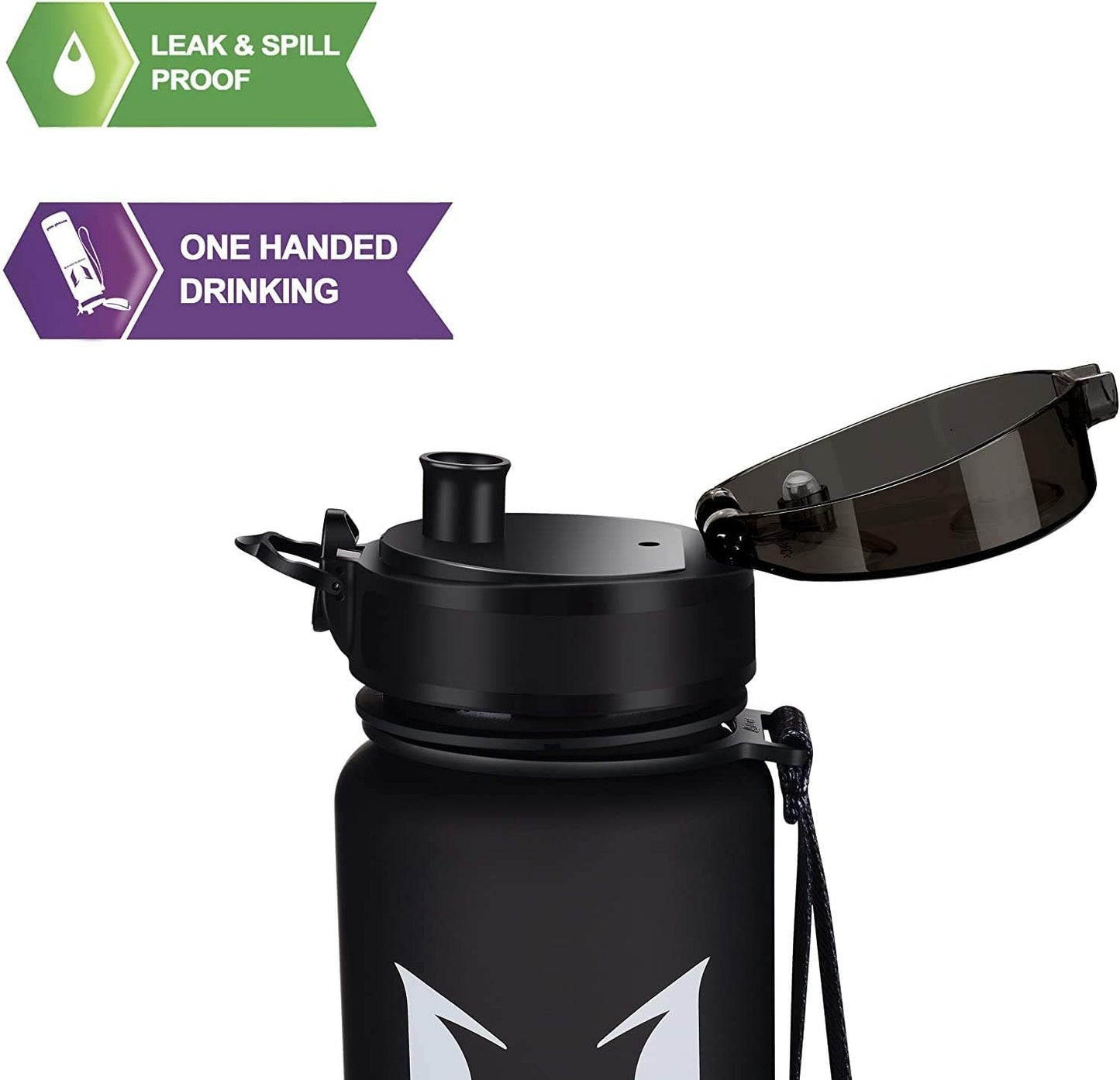 Super Sparrow Water Bottle - 32 oz - BPA & Toxic Free Tritan Water Bottles - One Touch Opening - Leak-proof Plastic Bottle - Kids Water Bottle for Office, Gym, Outdoor, Sports