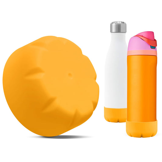 VIKIZUES Silicone Boot Compatible with Owala Water Bottle 24 oz & S'well 25 oz Water Bottle and More 25 oz Stainless Steel Water Bottles, Anti-Slip Bottom Protector Sleeve (Starfish)