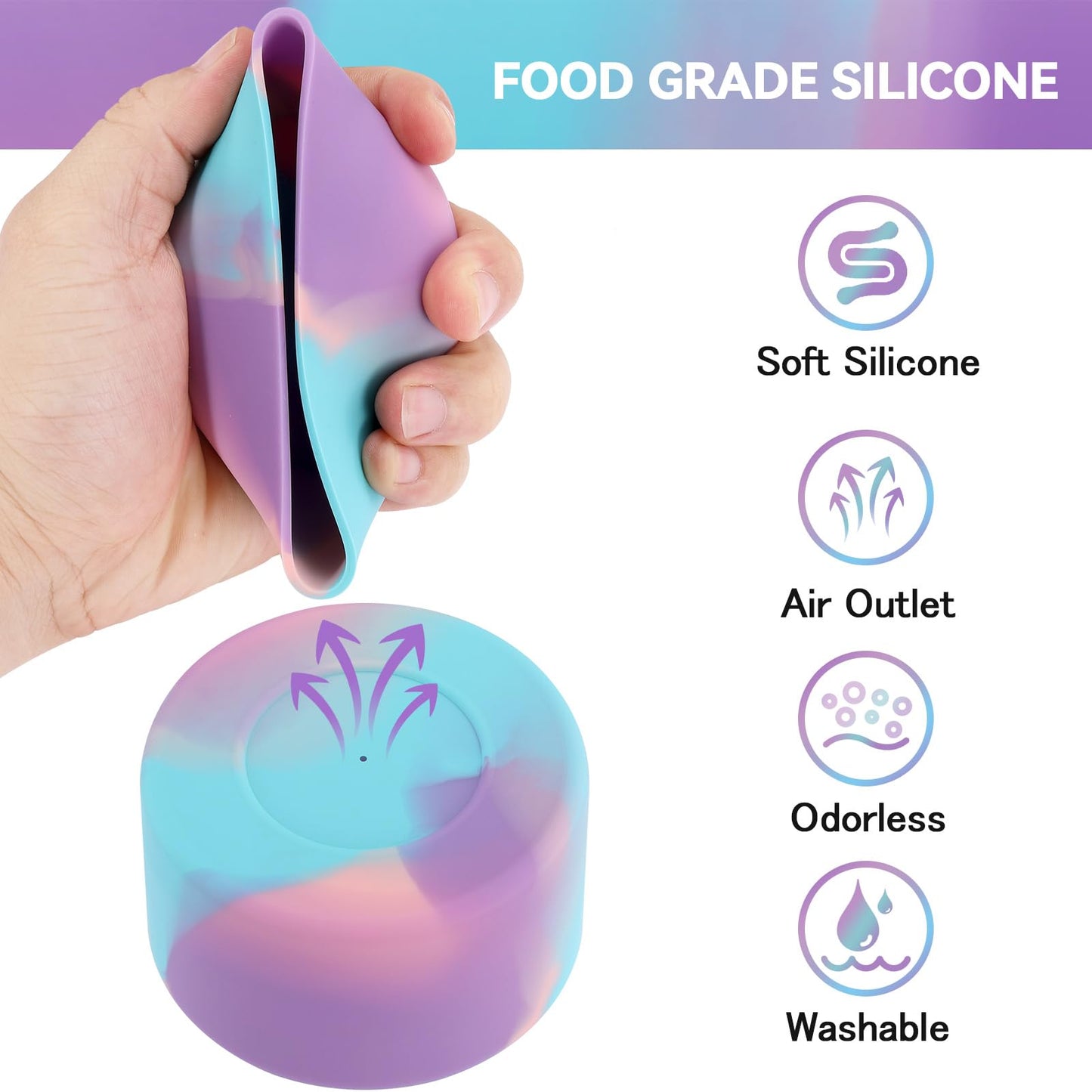 2 PCS for Stanley Boot, Silicone Bottom for Stanley Cup Boot Quencher Adventure 40oz&for Hydroflask Boot 12-24oz for Stanley Tumbler Accessories for Stanley Cup Accessories Avoid Scratches&Noise