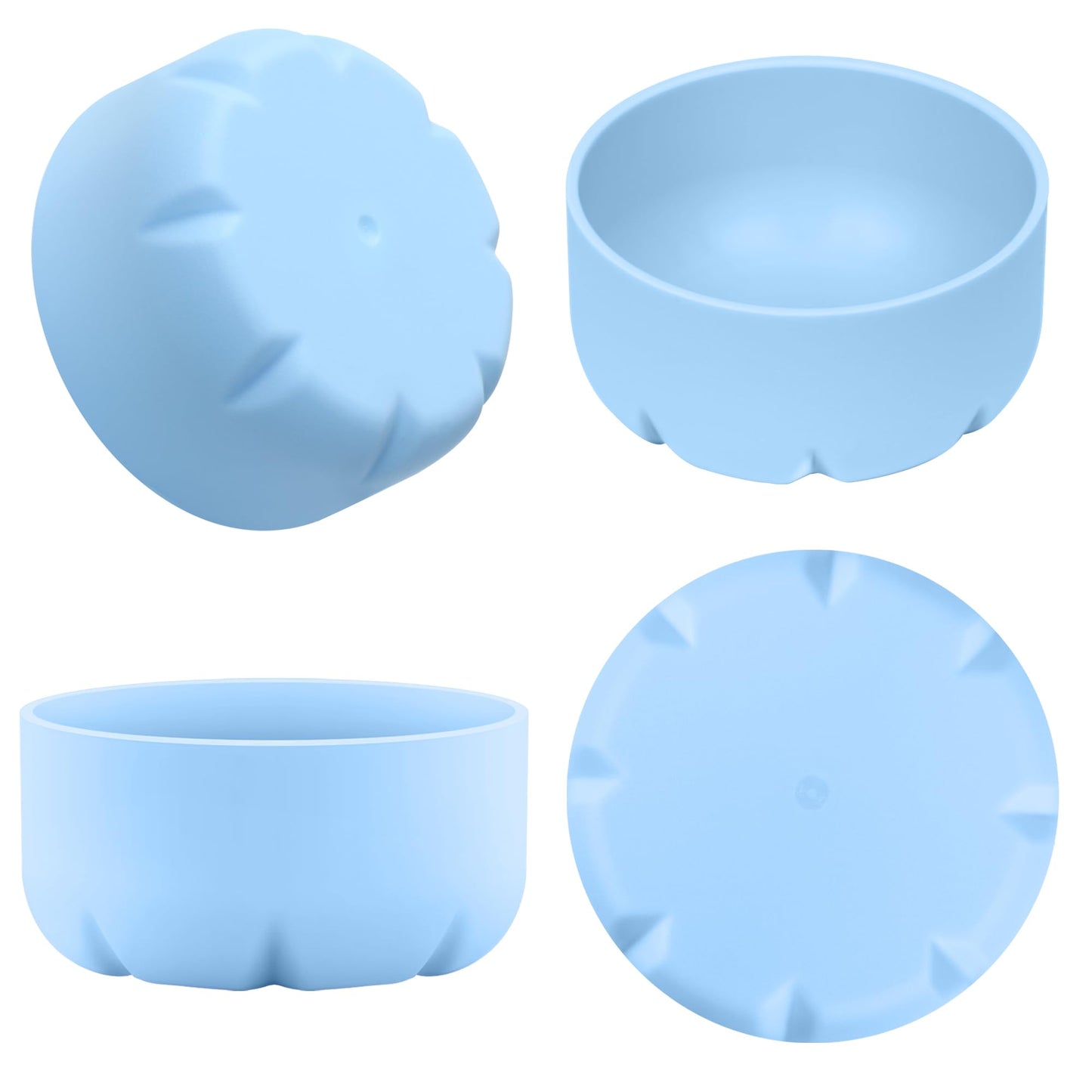 VIKIZUES Silicone Boot Compatible with Owala Kids Water Bottle 14/16 oz & S'well 17oz Water Bottle and More 12/17 oz Stainless Steel Water Bottles, Anti-Slip Bottom Protector Sleeve (Light Blue)