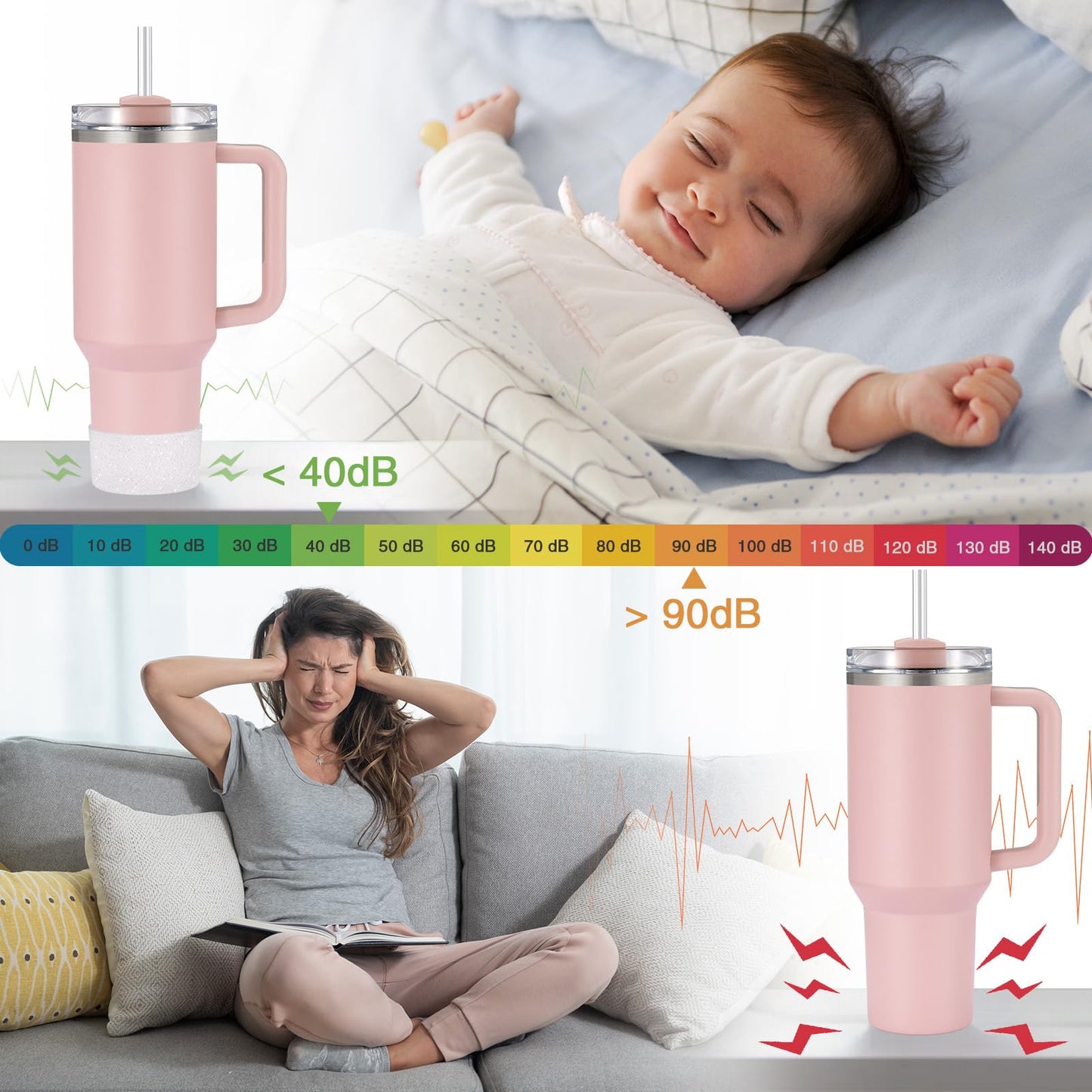 2 PCS for Stanley Boot, Silicone Bottom for Stanley Cup Boot Quencher Adventure 40oz&for Hydroflask Boot 12-24oz for Stanley Tumbler Accessories for Stanley Cup Accessories Avoid Scratches&Noise