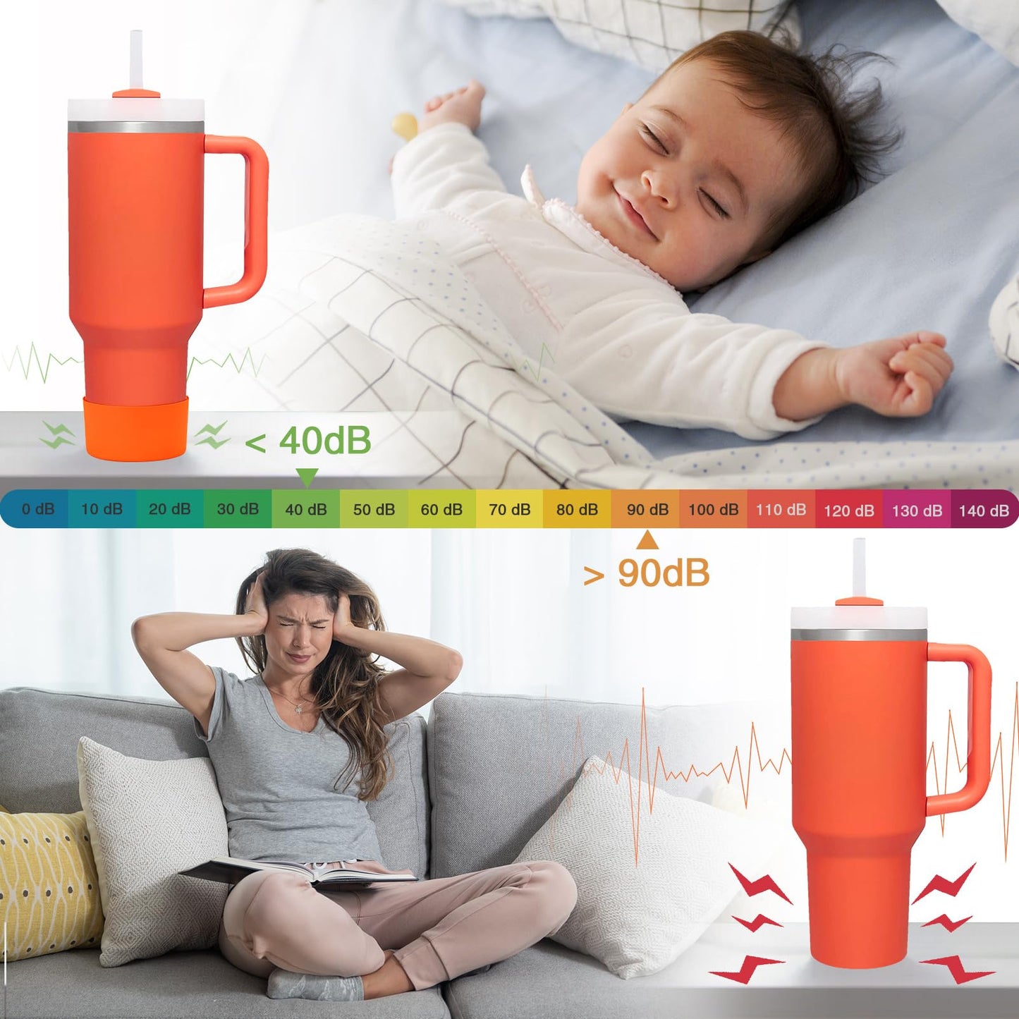 2 PCS for Stanley Boot, Silicone Bottom for Stanley Cup Boot Quencher Adventure 40oz&for Hydroflask Boot 12-24oz for Stanley Tumbler Accessories for Stanley Cup Accessories Avoid Scratches&Noise