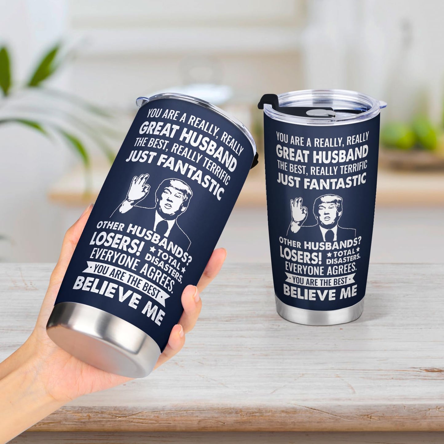 Aurahouse Anniversary Funny Gifts for Husband Tumbler Coffee Cup 20 Oz, Husband Birthday Gifts from Wife, Christmas Gift for Him, Valentines Day, Fathers Day Present for Husband