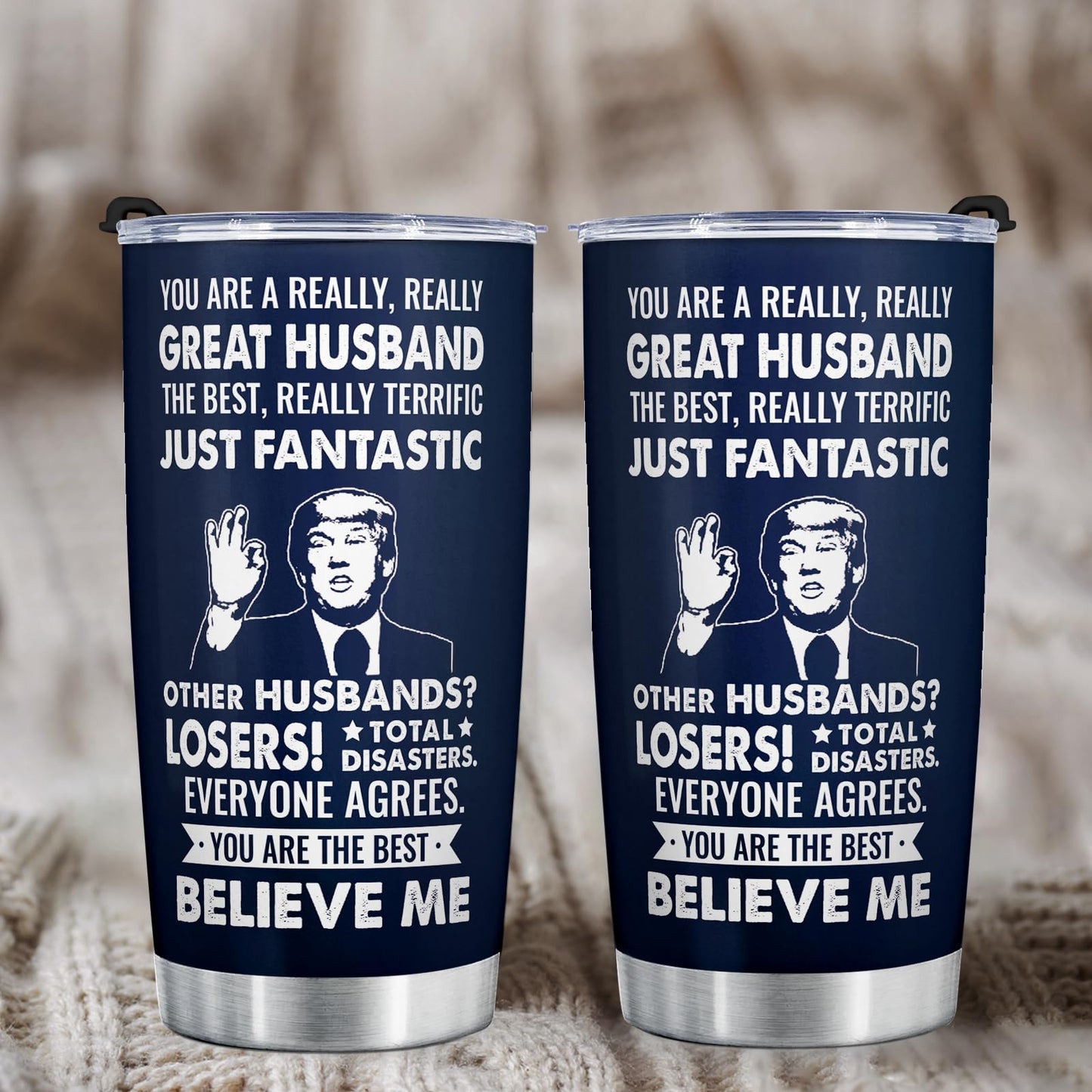 Aurahouse Anniversary Funny Gifts for Husband Tumbler Coffee Cup 20 Oz, Husband Birthday Gifts from Wife, Christmas Gift for Him, Valentines Day, Fathers Day Present for Husband