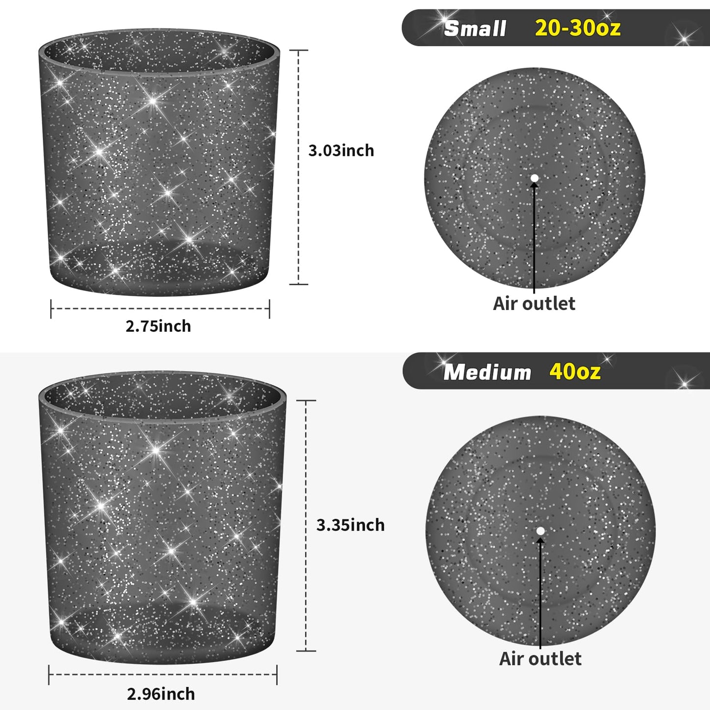 WUQID Glitter Higher Silicone Boot Compatible with Stanley Quencher H2.0 40oz 30oz 20oz & IceFlow Flip 30oz 20oz, Tumbler Cups Anti-Slip Bottom Sleeve Cover