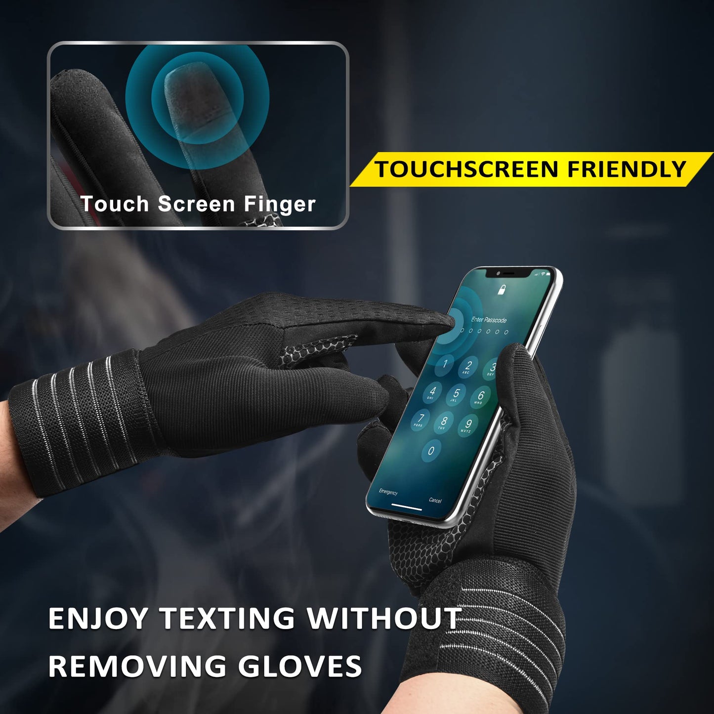 ihuan Workout Gloves for Men Full-Finger: Weight Lifting Gloves for Men, Gym Lifting Gloves Full Hand Gloves for Weightlifting, Deadlift