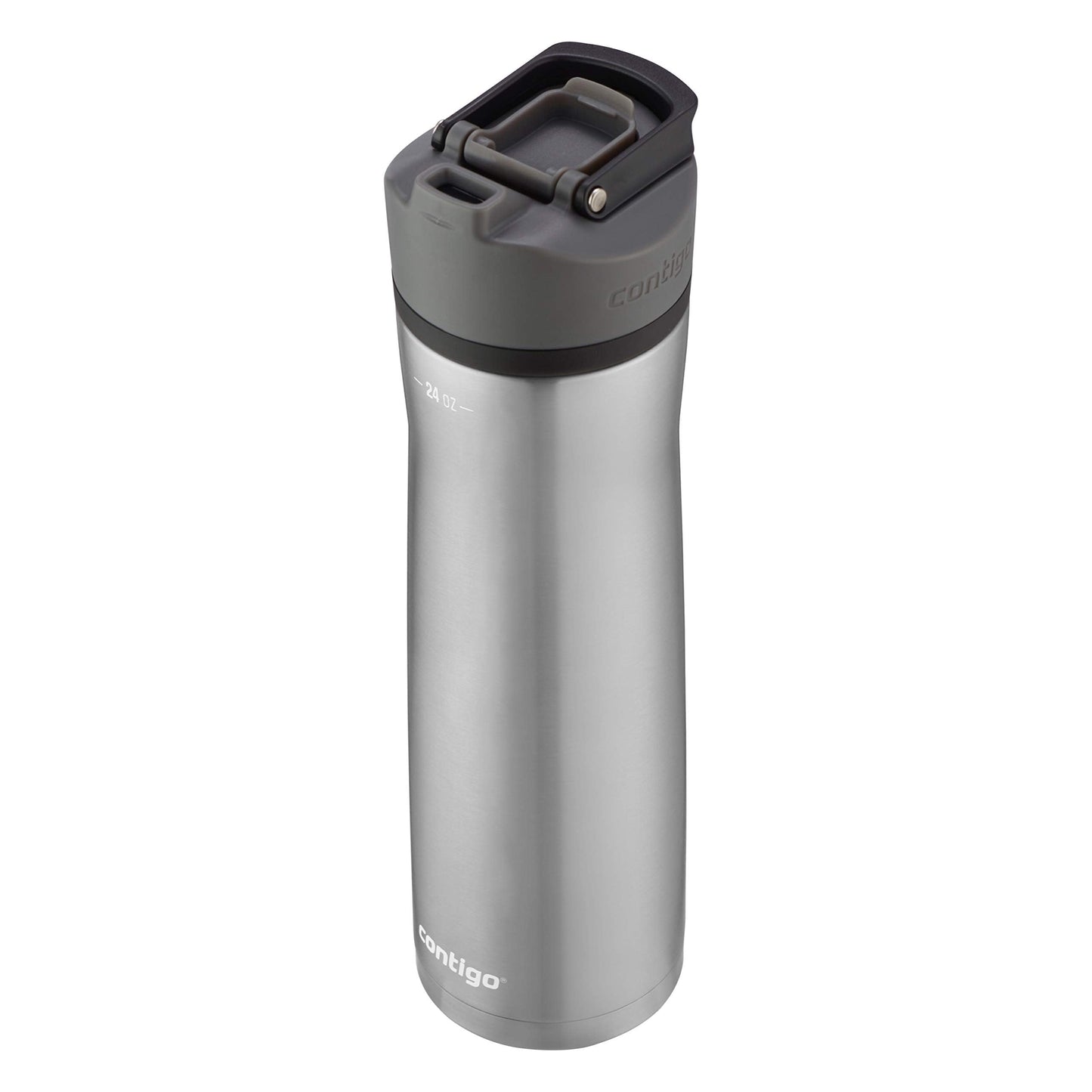 Contigo Cortland Chill 2.0 Vacuum-Insulated Stainless Steel Water Bottle Spill-Proof Sip Technology Interchangeable Lid 24oz Steel/Licorice Perfect for Fitness Travel Everyday Use