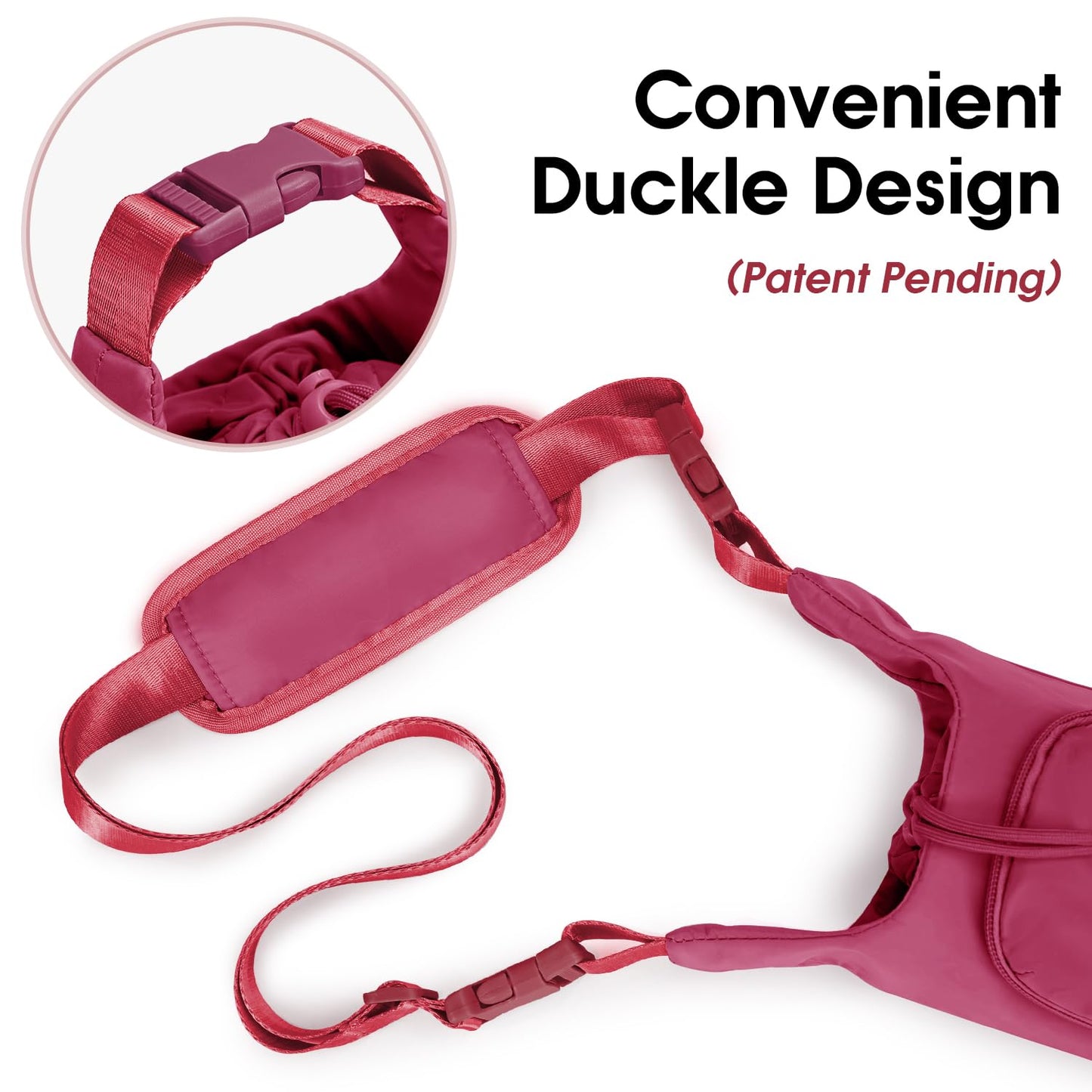 Ceneda Water Bottle Carrier Bag with Phone Pocket 32oz 40oz Tumbler Insulated Water Bottle Holder with Adjustable Shoulder Strap Carrier Sling Bag (Red)