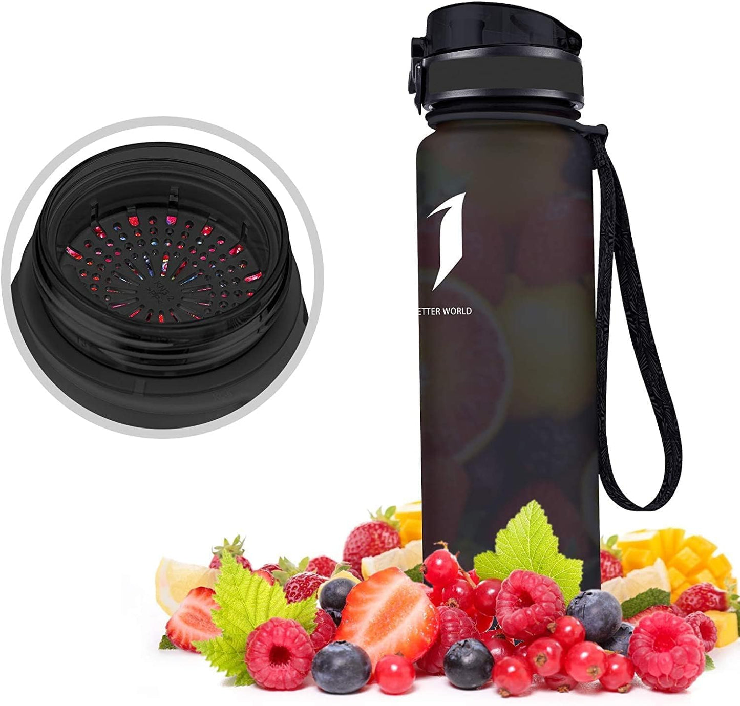 Super Sparrow Water Bottle - 32 oz - BPA & Toxic Free Tritan Water Bottles - One Touch Opening - Leak-proof Plastic Bottle - Kids Water Bottle for Office, Gym, Outdoor, Sports