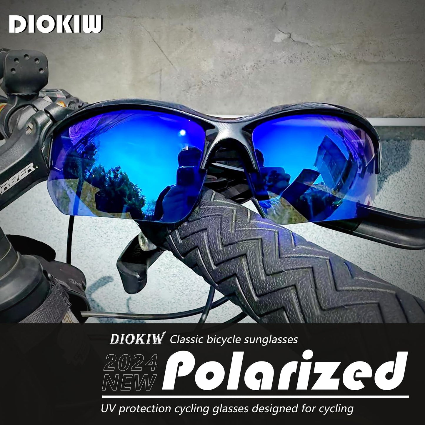 DioKiw 3PACK Sports Polarized Sunglasses for Men Cycling Running Fishing UV400 Protection Sun Glasses Lightweight Half Frame Goggles