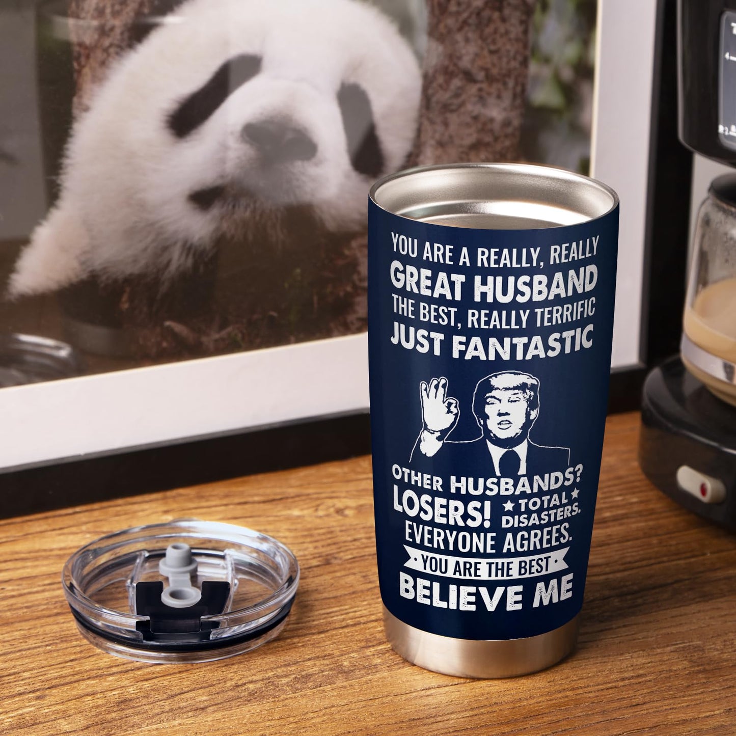 Aurahouse Anniversary Funny Gifts for Husband Tumbler Coffee Cup 20 Oz, Husband Birthday Gifts from Wife, Christmas Gift for Him, Valentines Day, Fathers Day Present for Husband