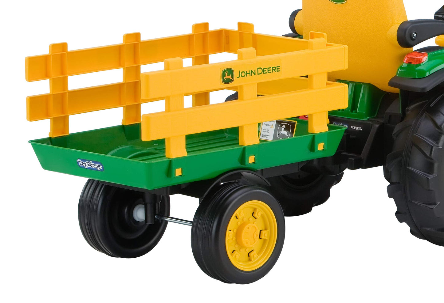 Peg Perego John Deere Ground Force Tractor with Trailer 12 Volt Ride on