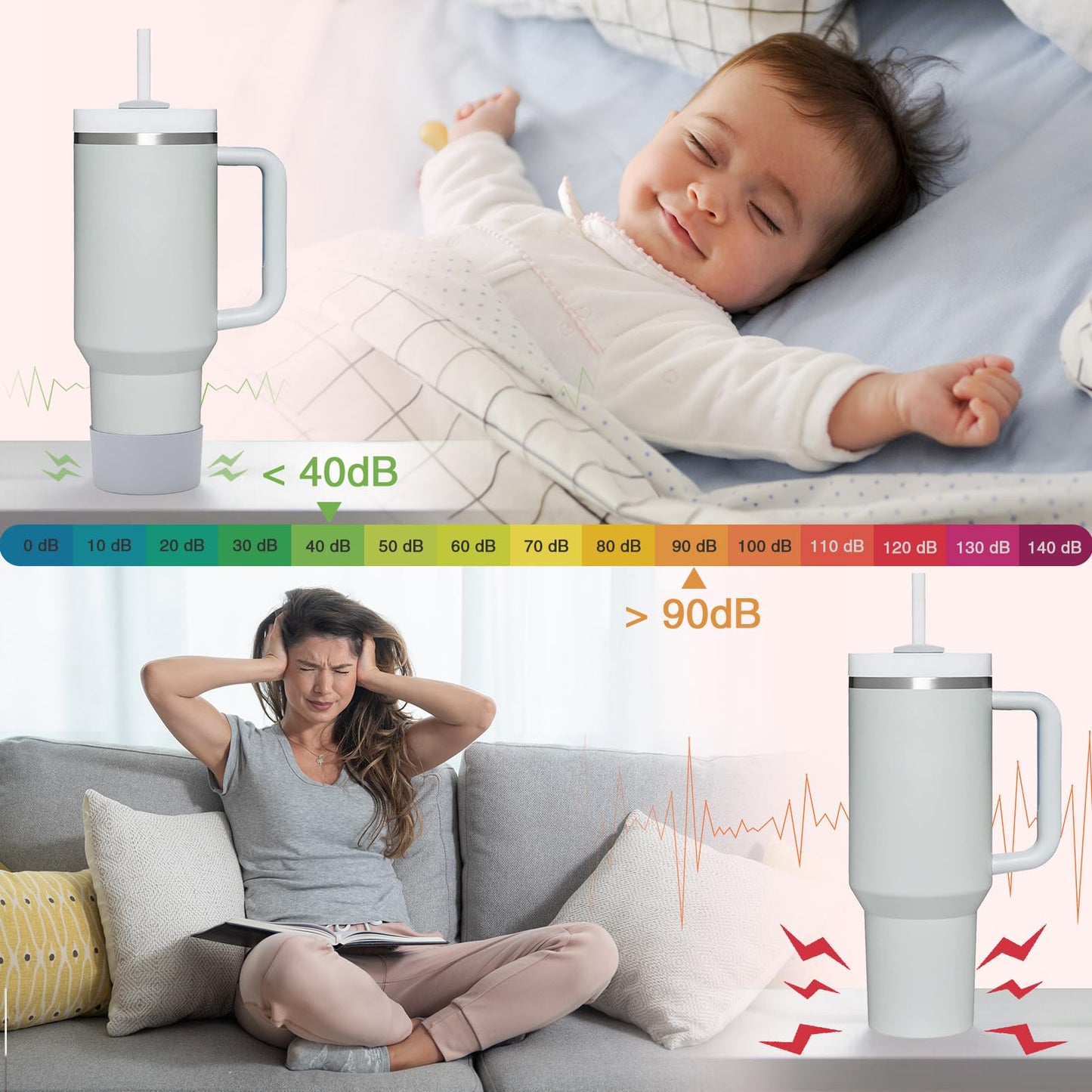 2 PCS for Stanley Boot, Silicone Bottom for Stanley Cup Boot Quencher Adventure 40oz&for Hydroflask Boot 12-24oz for Stanley Tumbler Accessories for Stanley Cup Accessories Avoid Scratches&Noise