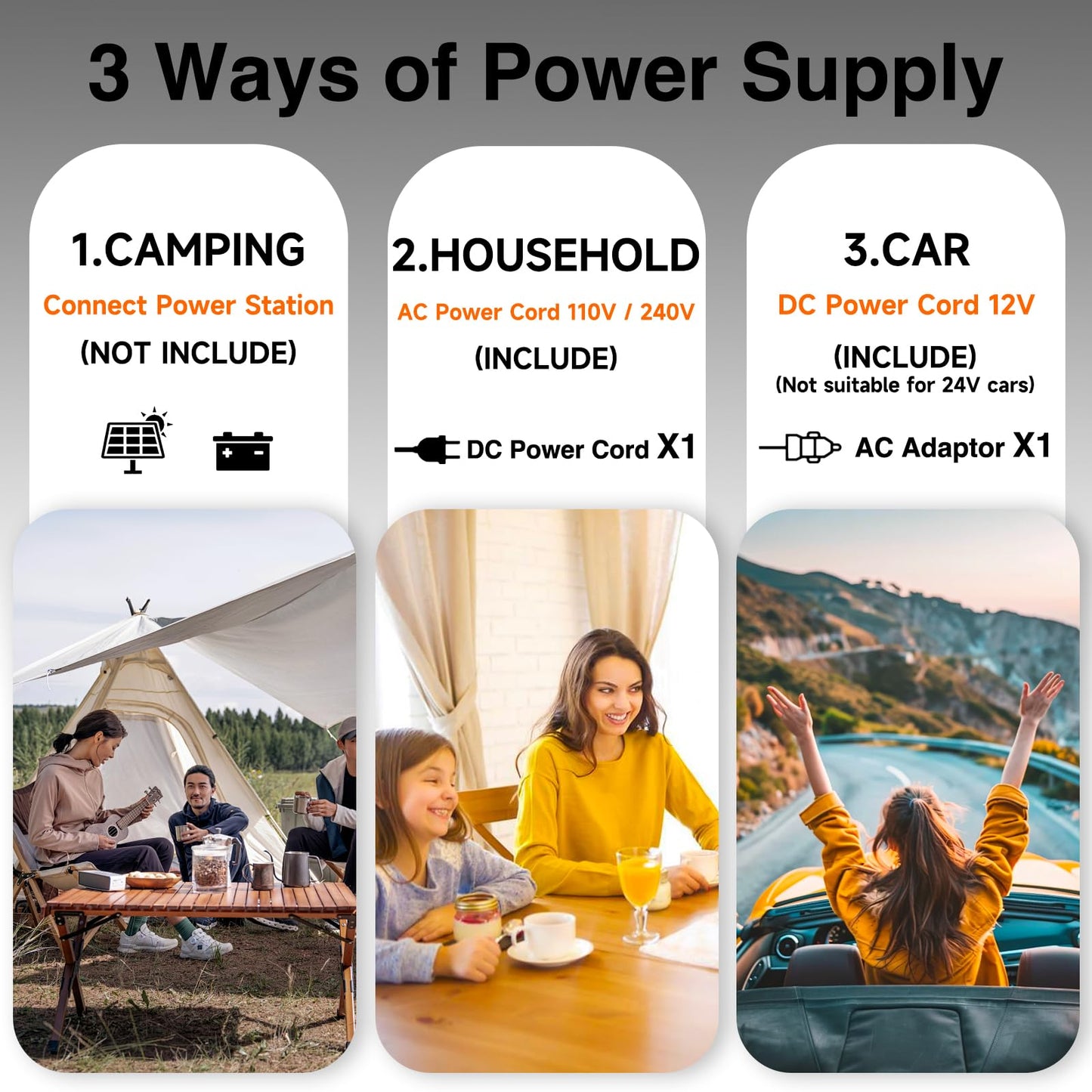 ICEROVER 12V Car Refrigerator Cooler/Warmer 6 Quart (6L), 12 Volt DC &110V AC, Electric Car Fridge Portable Compact Camping Cooler Thermoelectric 12V Small Fridge for Car,RV,Camping (Grey)