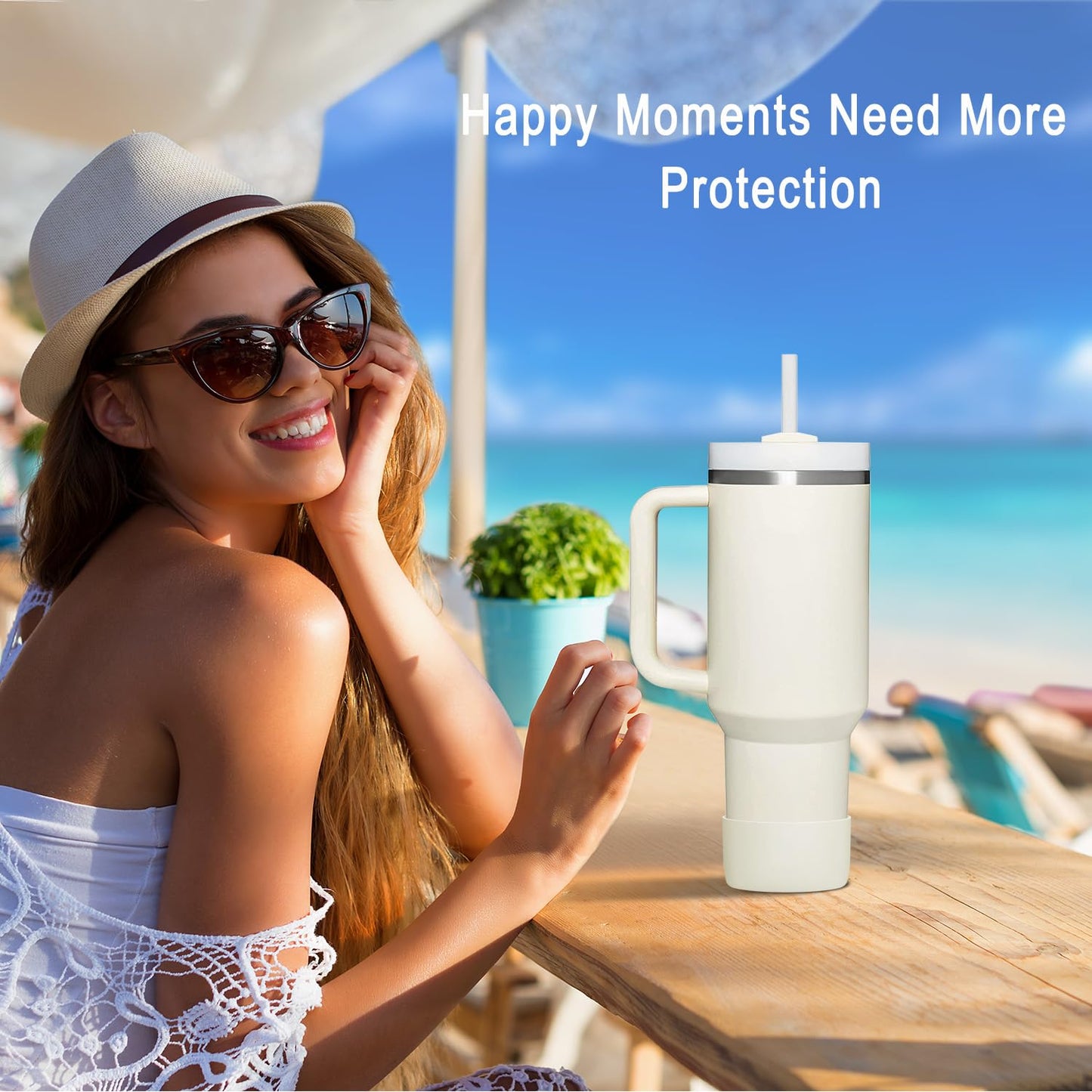 KTKUDY 2-Pack Silicone Boot for Stanley Tumbler 40 30 20 oz & Intended for Hydro Flask 12-24 oz - Cup Boot fit Select Yeti, Simple Modern, Owala Water Bottle - Bottom Cover Accessories Fit Stanley Cup