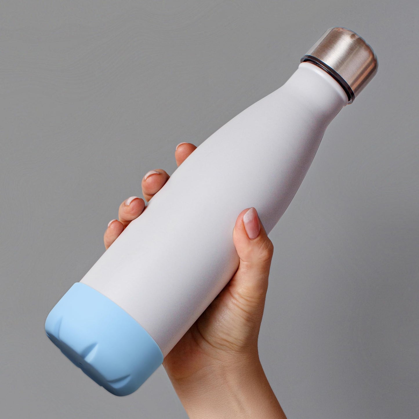 VIKIZUES Silicone Boot Compatible with Owala Kids Water Bottle 14/16 oz & S'well 17oz Water Bottle and More 12/17 oz Stainless Steel Water Bottles, Anti-Slip Bottom Protector Sleeve (Tiffany)