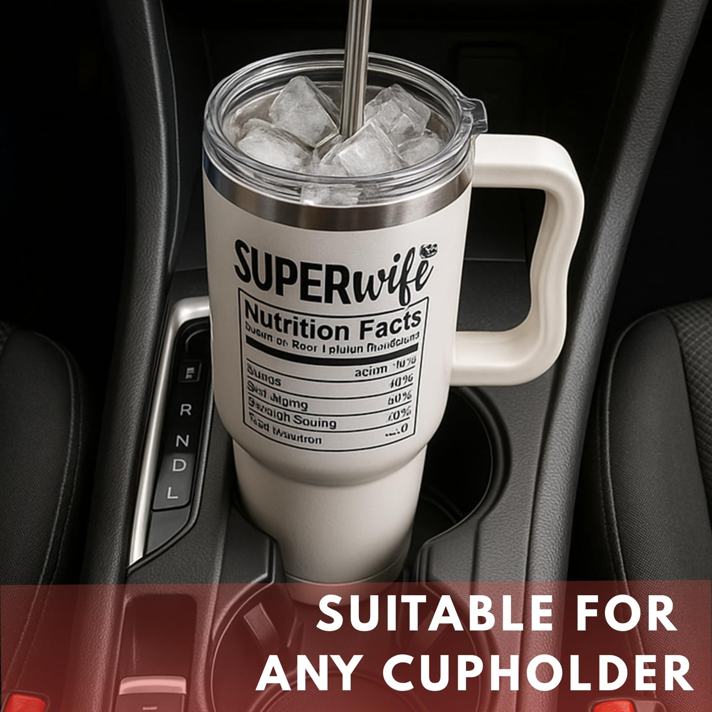 Vivulla68 Gifts for Wife from Husband - Wife Tumbler 40Oz, Wifey Gifts on Birthday & Anniversary, Present Ideas for Wifey Her, Cool Wedding Coffee Cup with Straw and Handle, Drinking Mug for Women