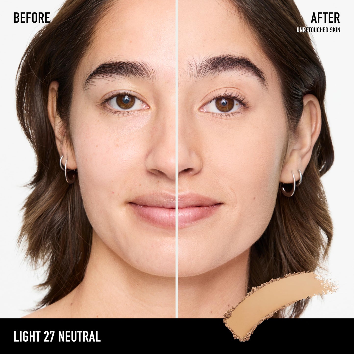 bareMinerals Barepro 24HR Skin-Perfecting Powder Foundation, Matte Pressed Powder Foundation Full Coverage with Plant-Based Squalene, Oil Control, Vegan - Light 27 Neutral