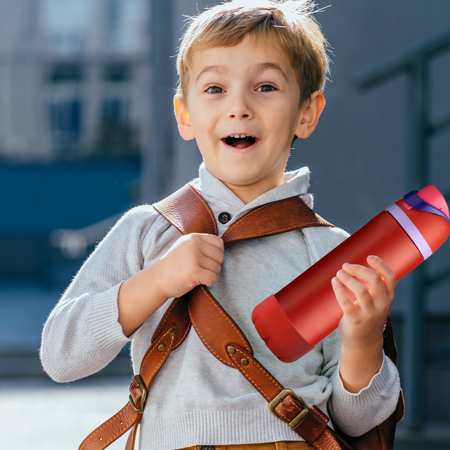 VIKIZUES Silicone Boot Compatible with Owala Water Bottle 24 oz & S'well 25 oz Water Bottle and More 25 oz Stainless Steel Water Bottles, Anti-Slip Bottom Protector Sleeve (Red)