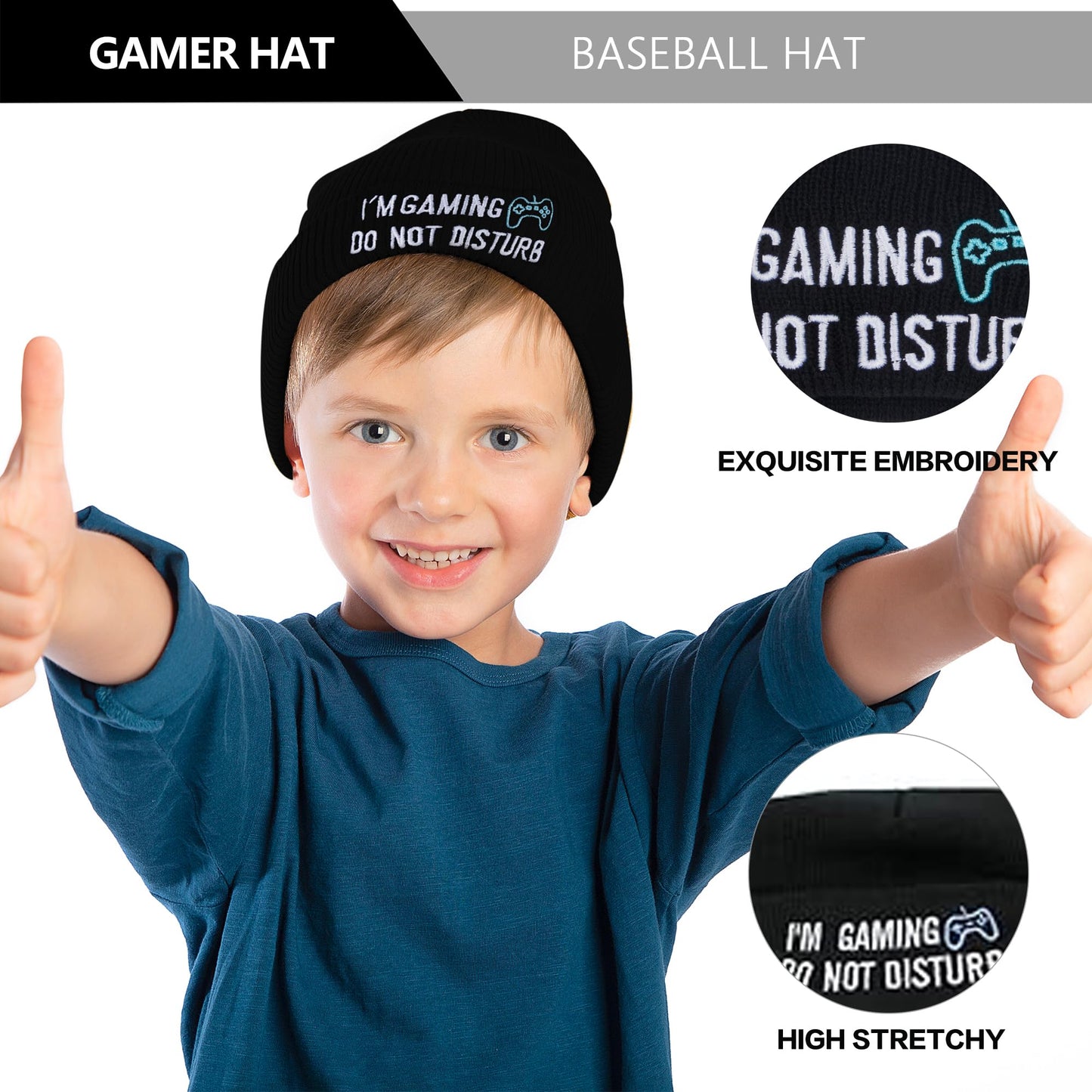 7 Pcs Gamer Gifts Set - Gaming Kids Water Bottle, Funny Cap, Socks, Keychain,Cool Gaming Stuff Accessories and Gift Box for Christmas Birthday School Classroom Men Dad Teen Boy Boyfriend Gamer Lover