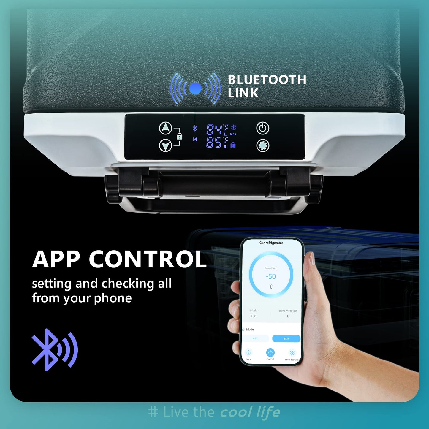 EUHOMY 12 Volt Refrigerator, 58QT(55L) 12V Fridge, Electric Cooler 12/24V DC 100-240V AC -4℉~68℉, 12V Freezer Removable Divider, Car Fridge For Camping, RV, Travel, Fishing, Outdoor