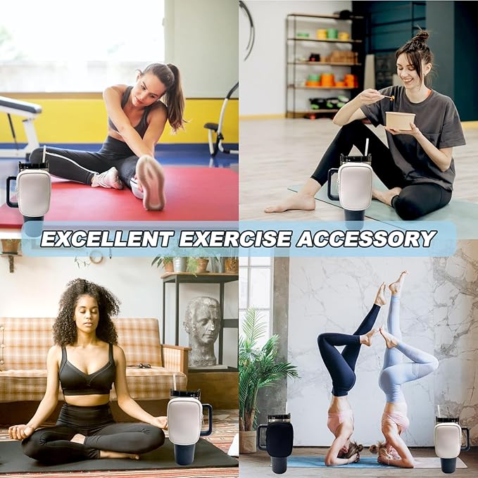 Water Bottle Pouch for Stanley Quencher Adventure 40oz & Stanley IceFlow 20oz 30oz,Tumbler Pouch with Pocket, for Keys, Wallet, Cards, Earphone,Compact, Versatile (White)