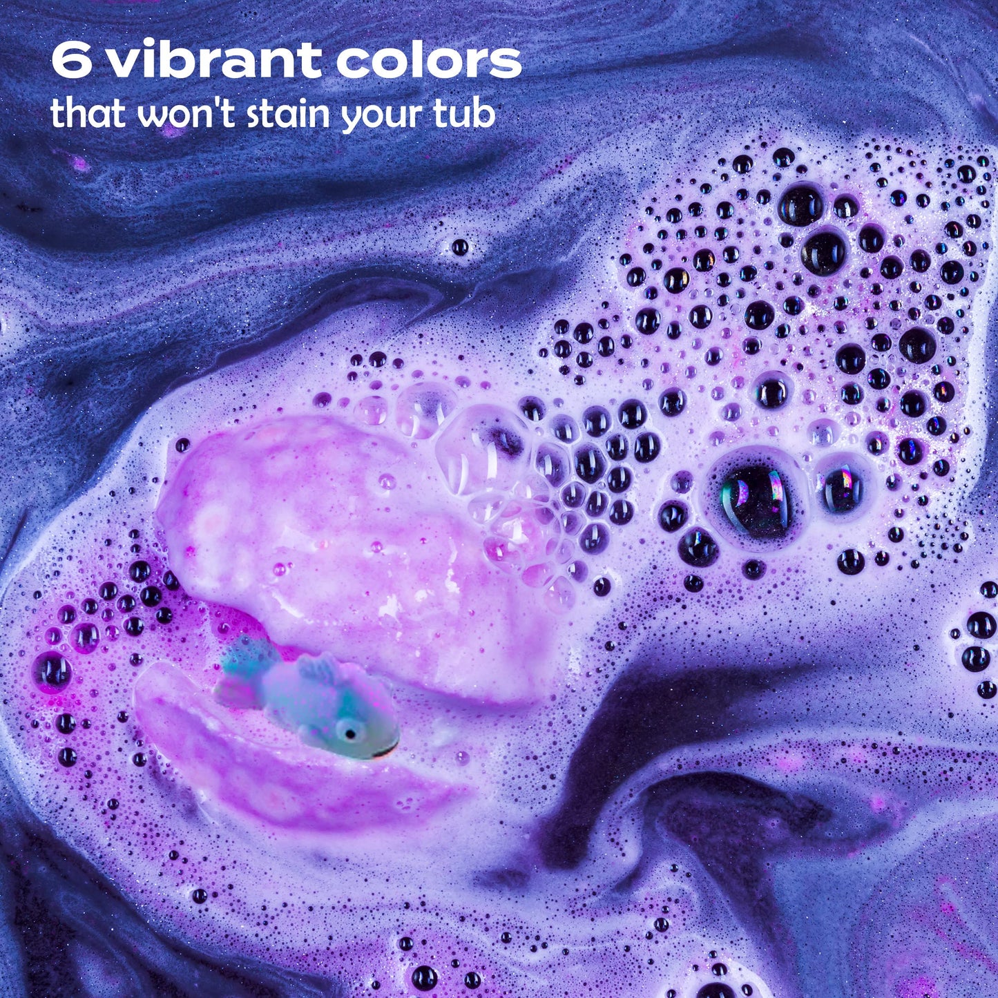 Squishy Bath Bombs for Girls & Boys with Surprise Toys Inside (6 Pack) - Large Bubble Bomb & Hidden Figures, Gentle and Safe, USA Made, Birthday Gifts for Kids by Two Sisters