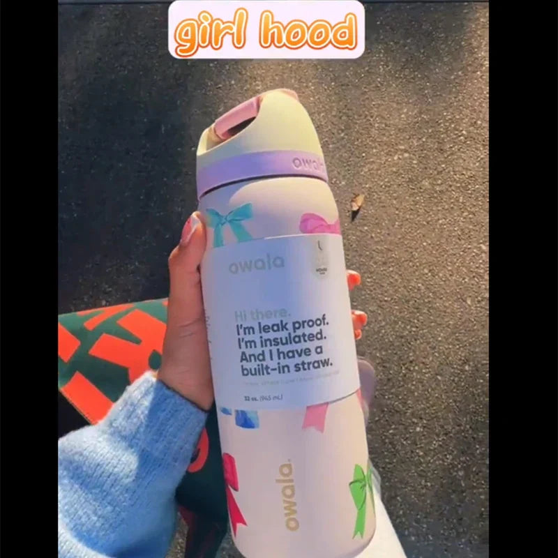 Owala water bottle with straw