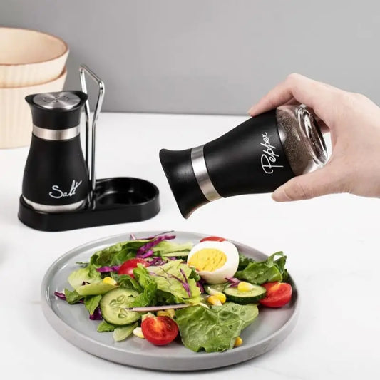 Stainless Steel & Glass Spice Bottles