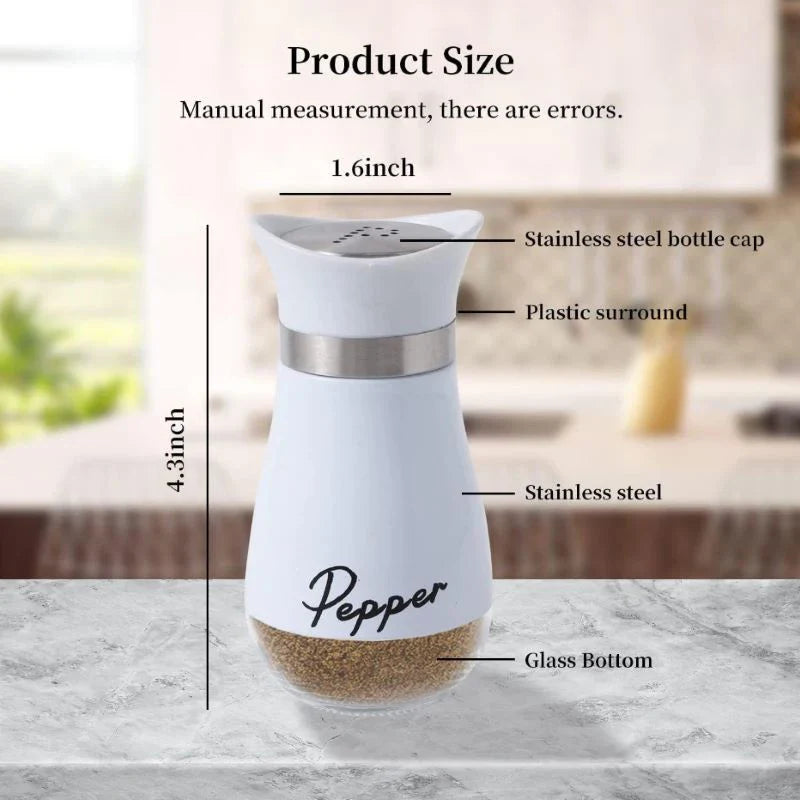 Stainless Steel & Glass Spice Bottles