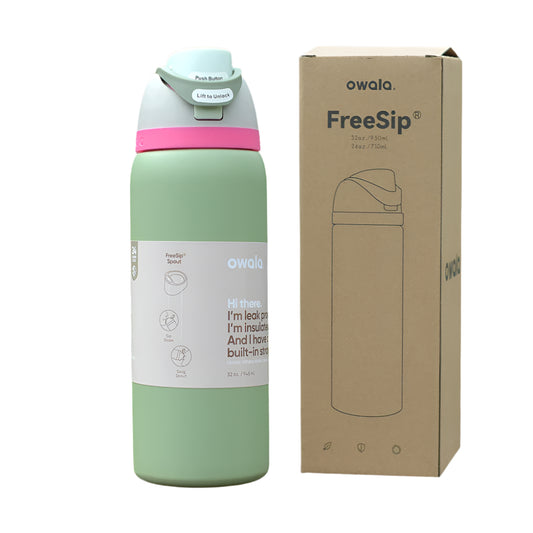 Owala Insulated Stainless Steel Free Sip Water Bottle Avocado green