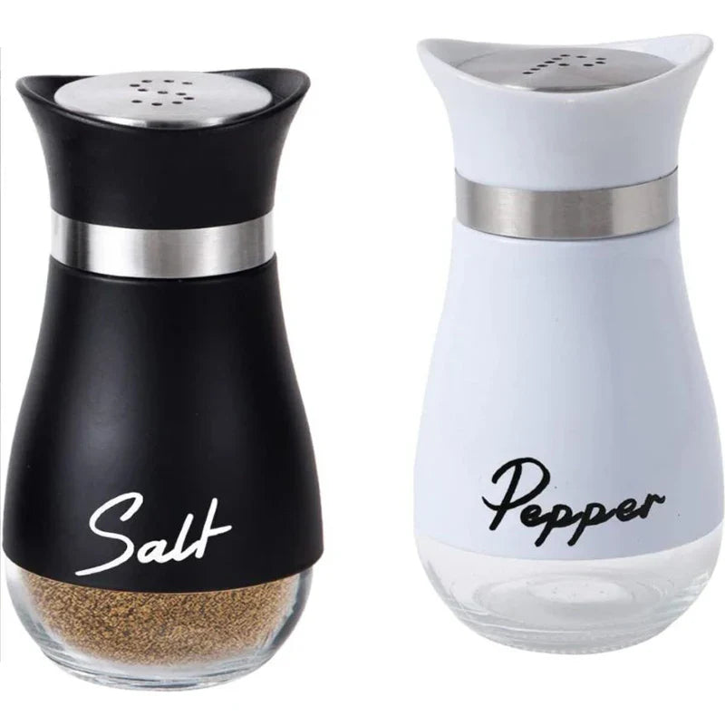 Stainless Steel & Glass Spice Bottles