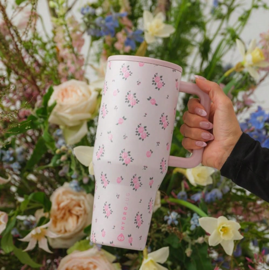 NEW HydroJug Traveler -  40 Oz Water Bottle With Handle & Flip Straw - Fits In Cup Holder, Leak Resistant Tumbler