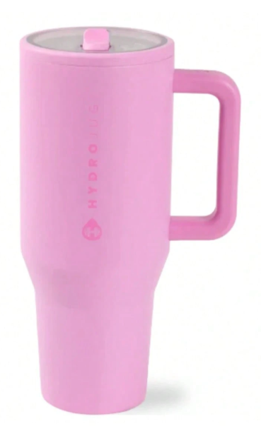 NEW HydroJug Traveler - 40 Oz Water Bottle With Handle & Flip Straw - Fits In Cup Holder, Leak Resistant Tumbler