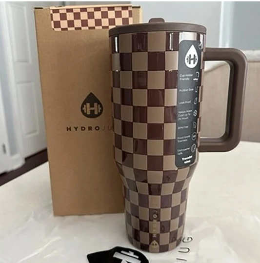 NEW HydroJug Traveler - 40 Oz Water Bottle With Handle & Flip Straw - Fits In Cup Holder, Leak Resistant Tumbler