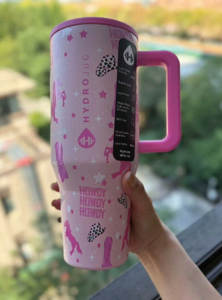 hydrojug Original Traveler - 40oz Water Bottle With Handle & Flip Straw - Fits In Cup Holder, Leak Resistant Tumbler