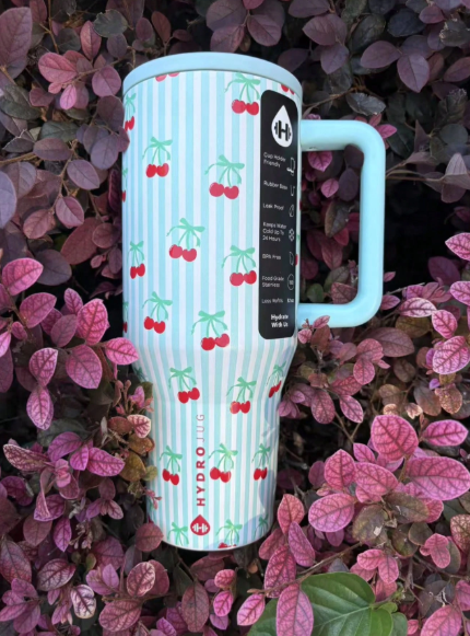 Original HydroJug Traveler40 Oz Water Bottle With Handle & Flip Straw - Fits In Cup Holder, Leak Resistant Tumbler