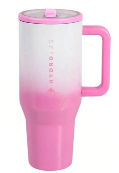 HYD Traveler - 40 Oz Water Bottle With Handle & Flip Straw - Fits In Cup Holder, Leak Resistant Tumbler-