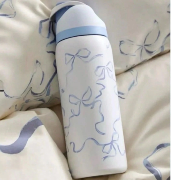 Owala 32oz Stainless Steel Insulated Water Bottle - Keeps Beverages Hot Or Cold For Extended Periods, Available In Various Floral Designs, Features A Pop-Up Lid, Carrying Handle, And Straw, Perfect For Outdoor Activities, Car Use, Sports, And As A Gift.