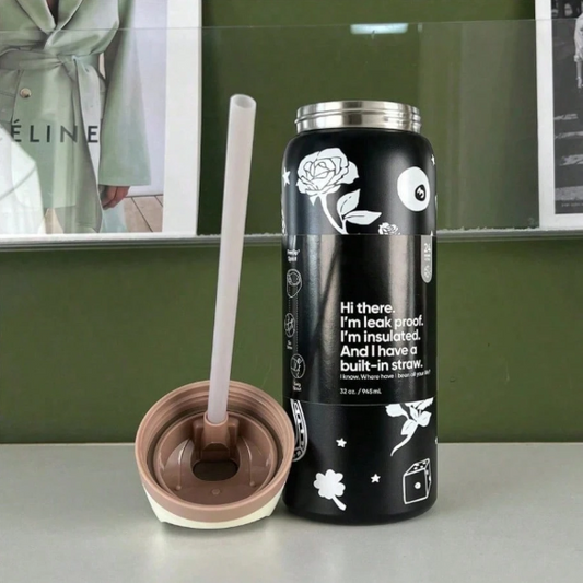 Owala Black card 32oz Stainless Steel Insulated Water Bottle