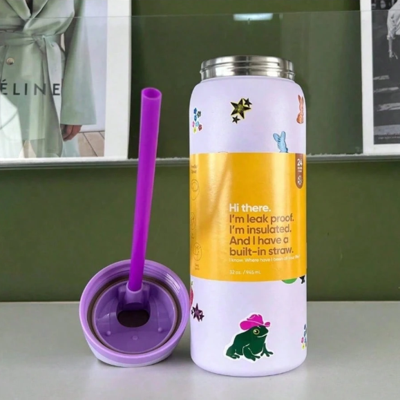 Owala Strawberry 32oz Stainless Steel Insulated Water Bottle