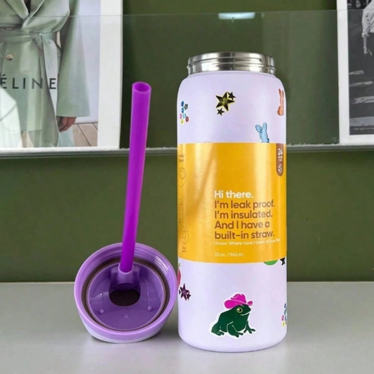 Owala Strawberry 32oz Stainless Steel Insulated Water Bottle