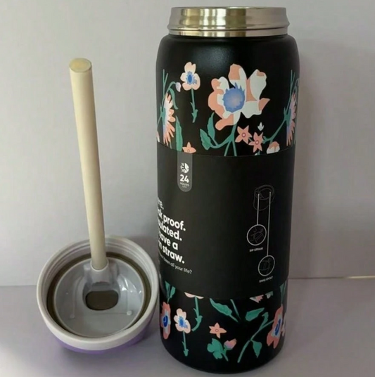 Owala black 32oz Stainless Steel Insulated Water Bottle