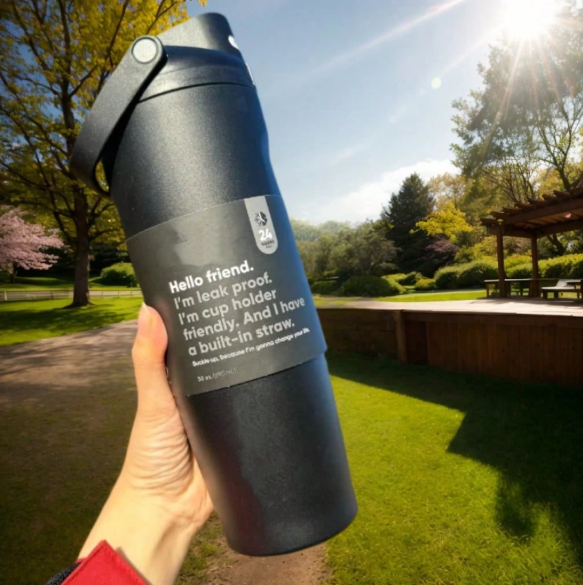 Owala 30oz This Stainless Steel Sports Water Bottle Features A Leak-Proof Design, A Pop-Up Cap, And Is Available In A Variety Of Colors. Its Elegant Design Makes It Perfect For Hydration, Ideal For Running, Going To School