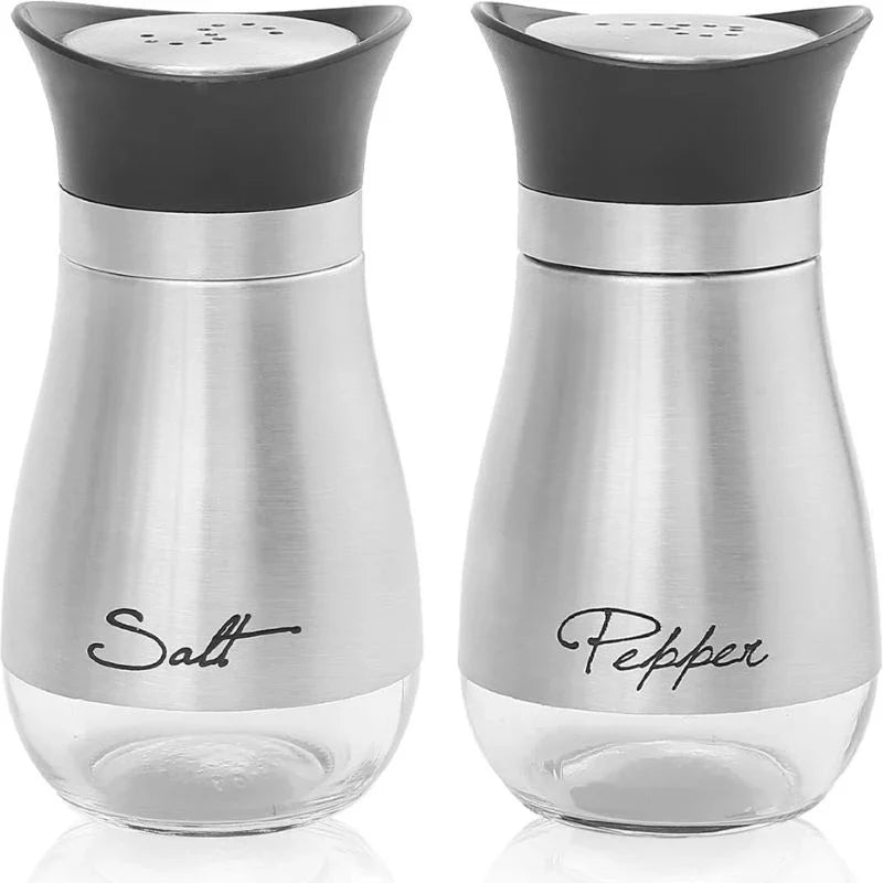Stainless Steel & Glass Spice Bottles