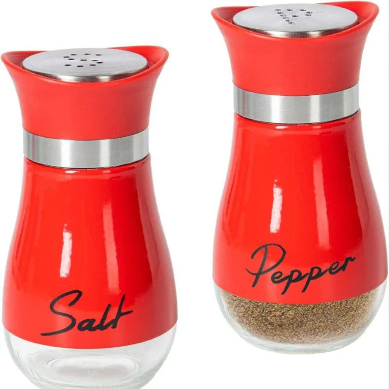 Stainless Steel & Glass Spice Bottles
