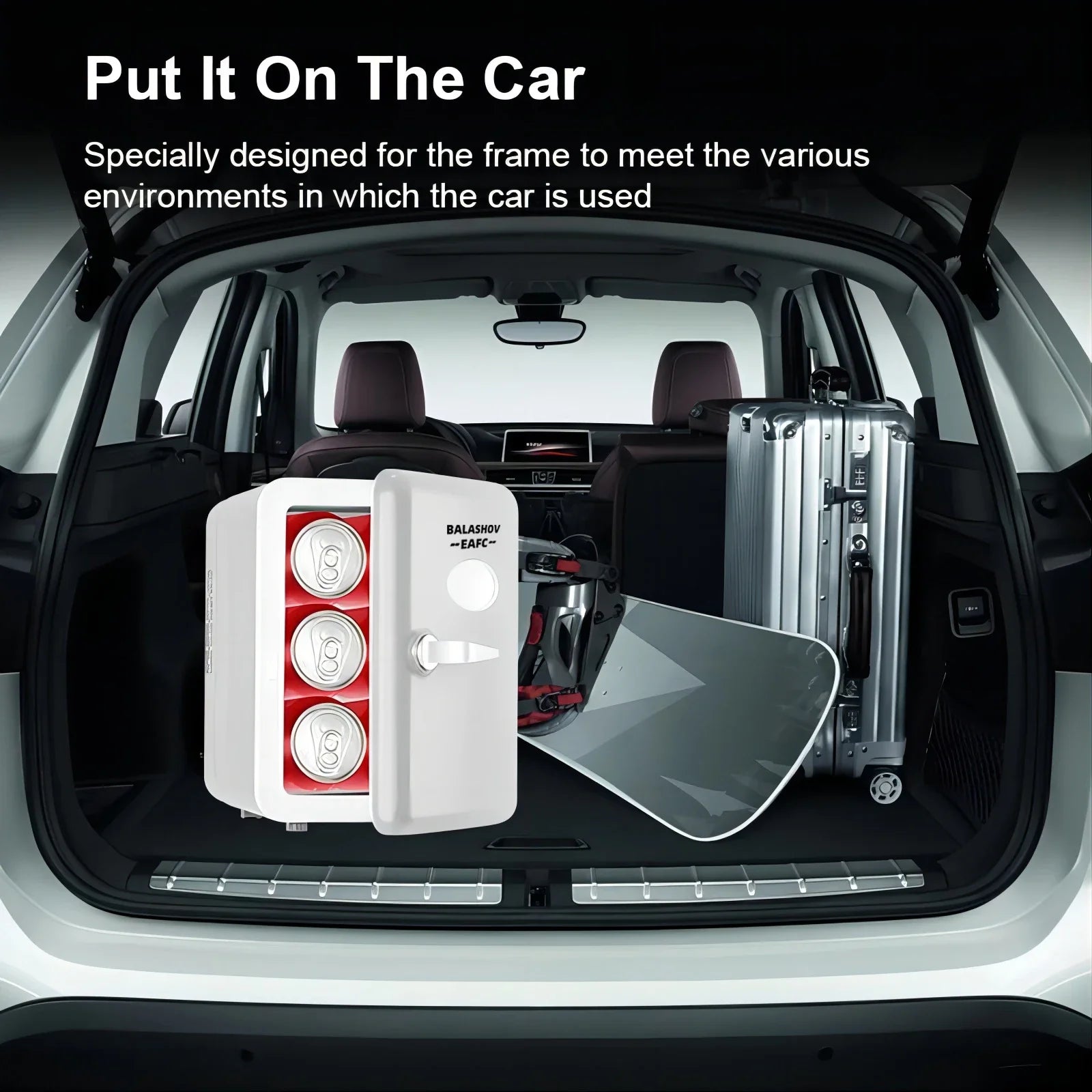 BALASHOV  4L Mini Refrigerator for Car and Home